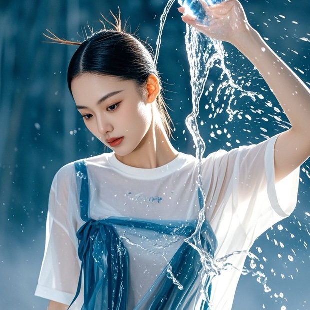 泼水变装